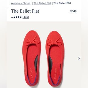 Rothy’s red ballet flats. Like new.